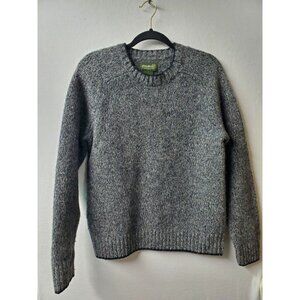 EDDIE BAUER Heather Gray Lambswool Sweater Crew Neck Size Large Super Soft!